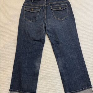 Talbots Dark Blue Straight Leg  Capri Jeans